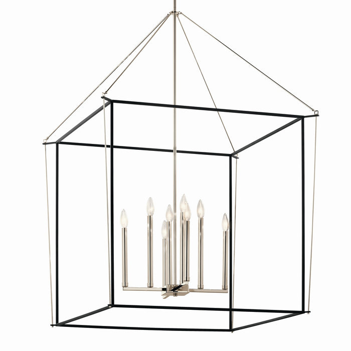 Myhouse Lighting Kichler - 52629PN - Eight Light Foyer Pendant - Eisley - Polished Nickel