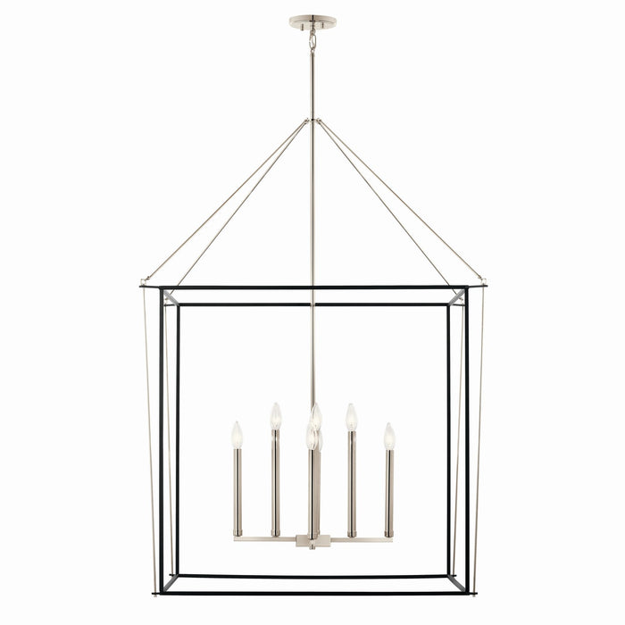 Myhouse Lighting Kichler - 52629PN - Eight Light Foyer Pendant - Eisley - Polished Nickel