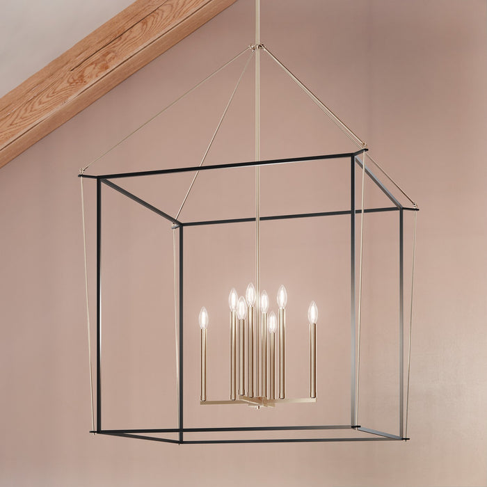 Myhouse Lighting Kichler - 52629PN - Eight Light Foyer Pendant - Eisley - Polished Nickel