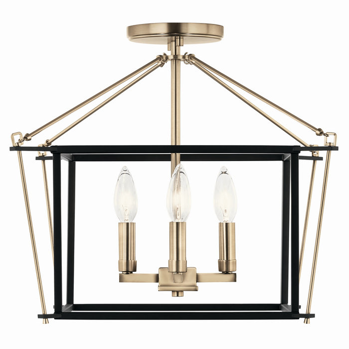 Myhouse Lighting Kichler - 52633CPZ - Four Light Semi Flush Mount - Eisley - Champagne Bronze