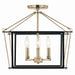 Myhouse Lighting Kichler - 52633CPZ - Four Light Semi Flush Mount - Eisley - Champagne Bronze