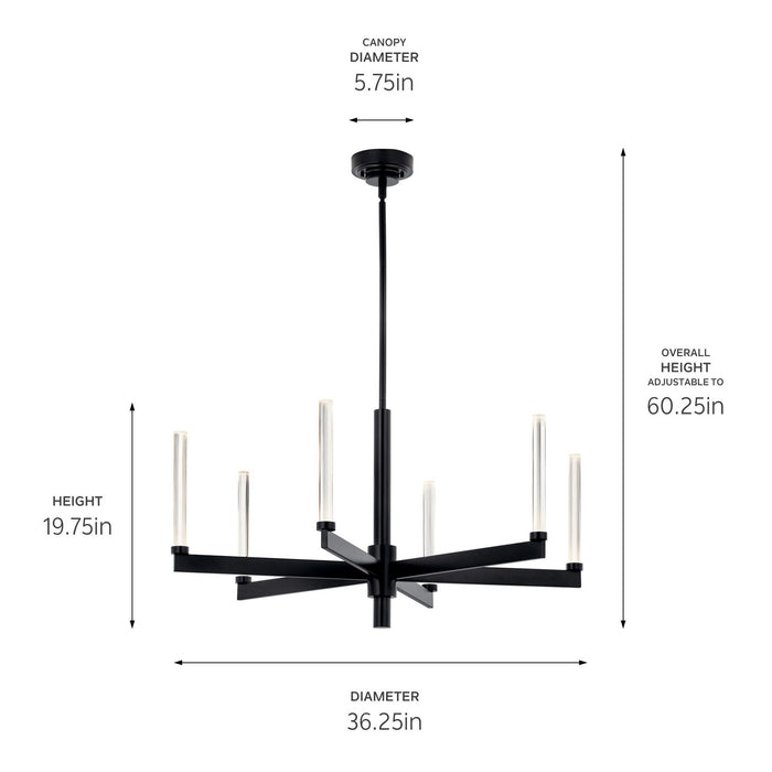 Myhouse Lighting Kichler - 52667BK - LED Chandelier - Sycara - Black