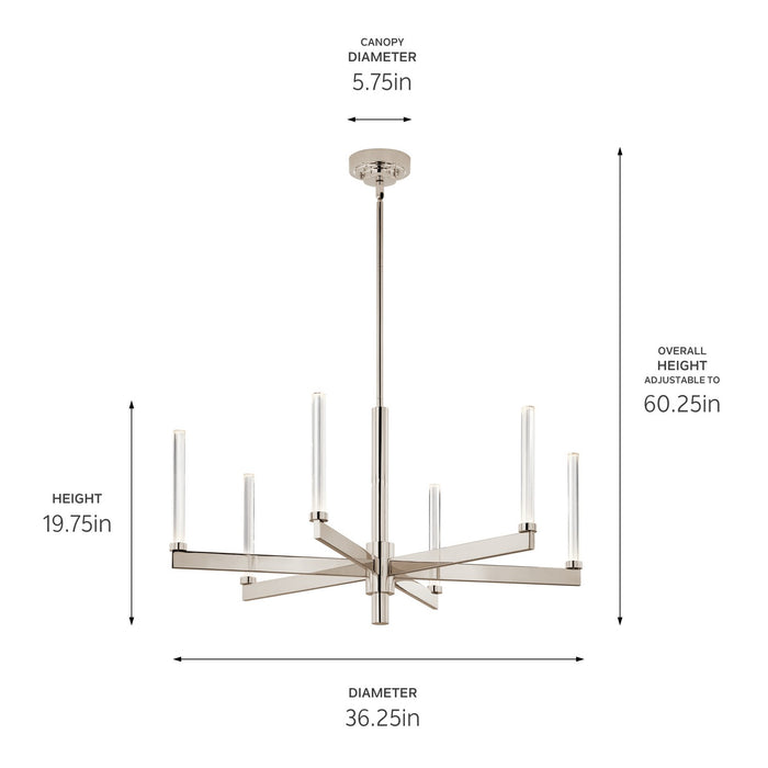 Myhouse Lighting Kichler - 52667PN - LED Chandelier - Sycara - Polished Nickel