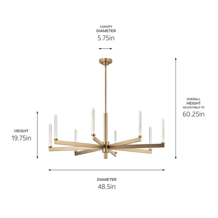 Myhouse Lighting Kichler - 52668CPZ - LED Chandelier - Sycara - Champagne Bronze