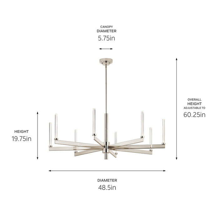 Myhouse Lighting Kichler - 52668PN - LED Chandelier - Sycara - Polished Nickel