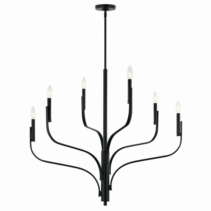 Myhouse Lighting Kichler - 52673BK - Six Light Chandelier - Livadia - Black