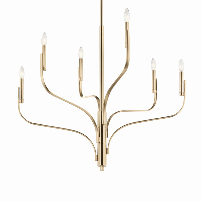 Myhouse Lighting Kichler - 52673CPZ - Six Light Chandelier - Livadia - Champagne Bronze