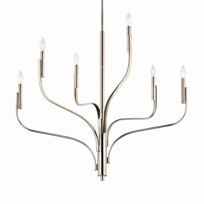 Myhouse Lighting Kichler - 52673PN - Six Light Chandelier - Livadia - Polished Nickel