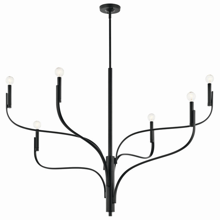 Myhouse Lighting Kichler - 52674BK - Six Light Chandelier - Livadia - Black