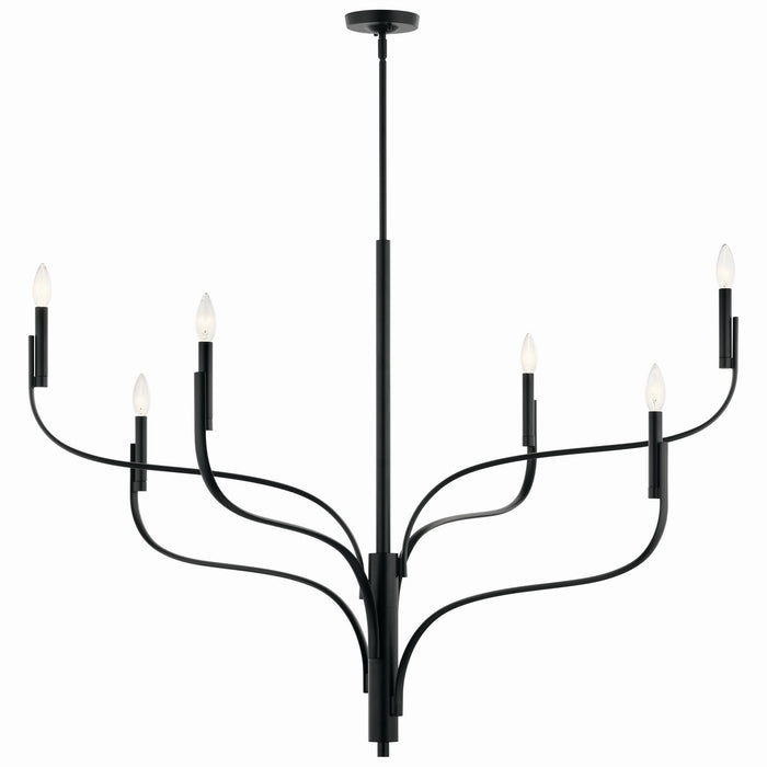 Myhouse Lighting Kichler - 52674BK - Six Light Chandelier - Livadia - Black