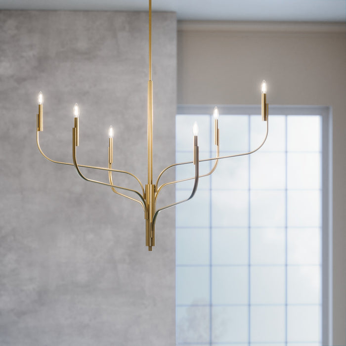 Myhouse Lighting Kichler - 52674CPZ - Six Light Chandelier - Livadia - Champagne Bronze