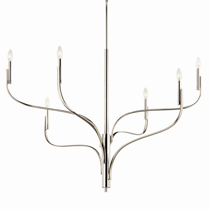 Myhouse Lighting Kichler - 52674PN - Six Light Chandelier - Livadia - Polished Nickel