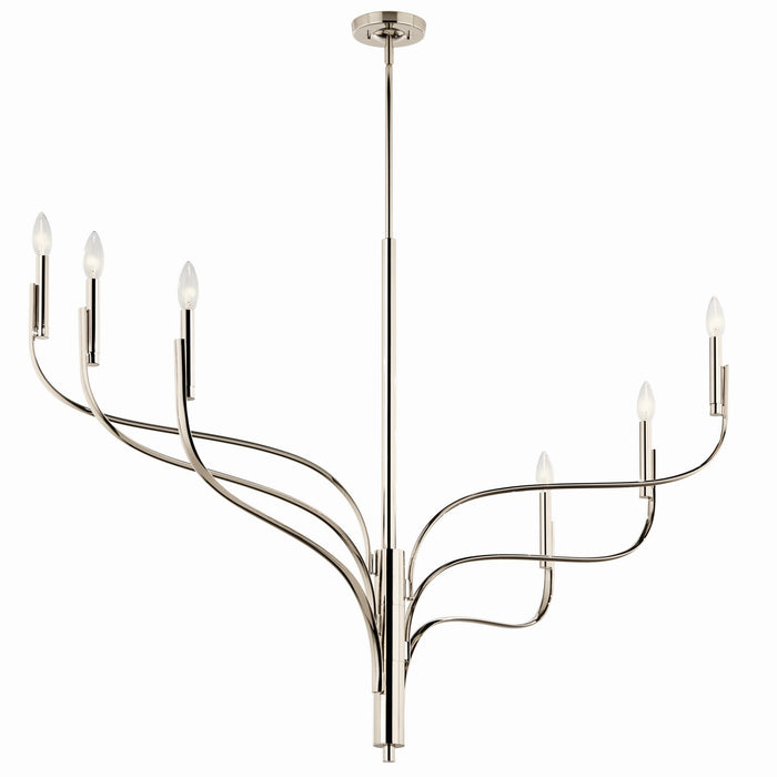 Myhouse Lighting Kichler - 52674PN - Six Light Chandelier - Livadia - Polished Nickel