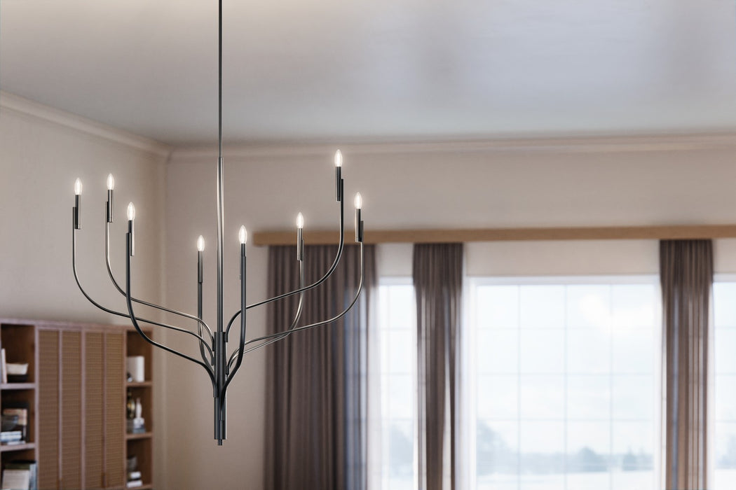 Myhouse Lighting Kichler - 52675BK - Eight Light Chandelier - Livadia - Black