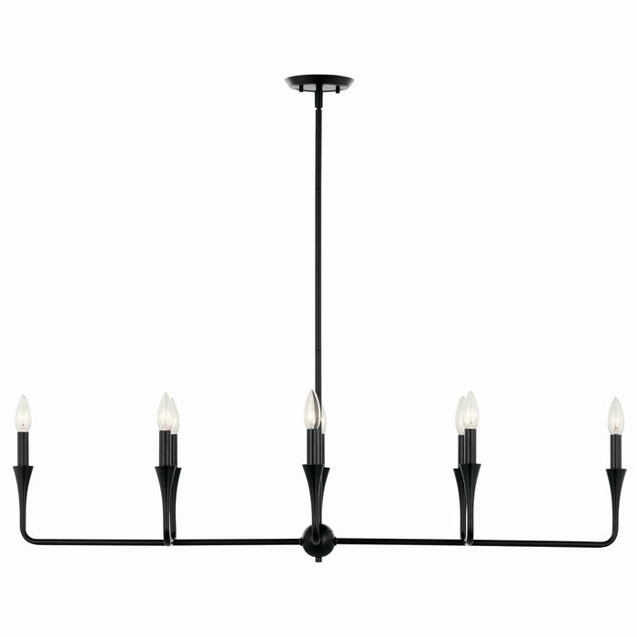 Myhouse Lighting Kichler - 52693BK - Eight Light Linear Chandelier - Alvaro - Black