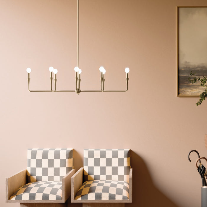 Myhouse Lighting Kichler - 52693CPZ - Eight Light Linear Chandelier - Alvaro - Champagne Bronze