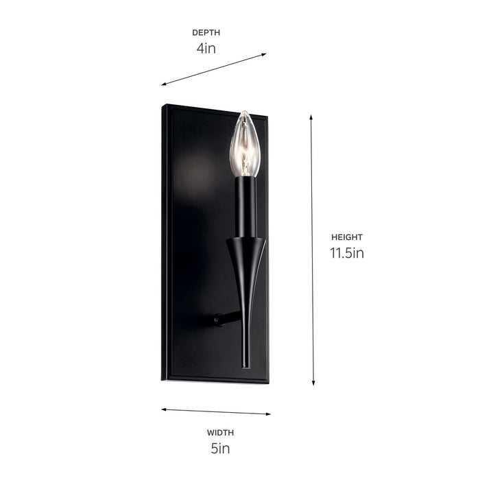 Myhouse Lighting Kichler - 52694BK - One Light Wall Sconce - Alvaro - Black