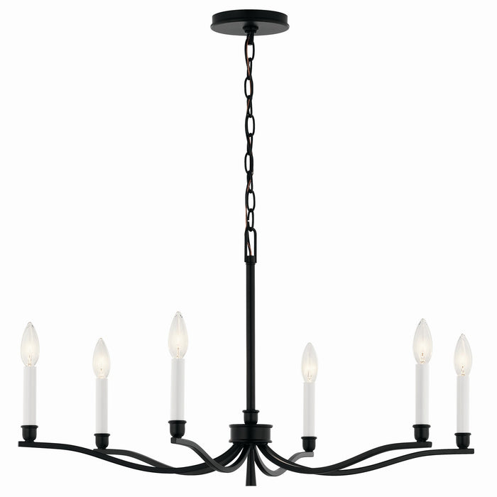 Myhouse Lighting Kichler - 52695BK - Six Light Chandelier - Malene - Black