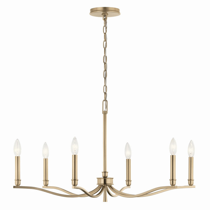 Myhouse Lighting Kichler - 52695CPZ - Six Light Chandelier - Malene - Champagne Bronze