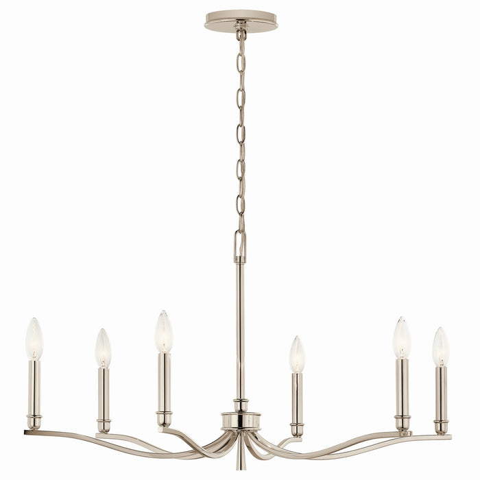 Myhouse Lighting Kichler - 52695PN - Six Light Chandelier - Malene - Polished Nickel