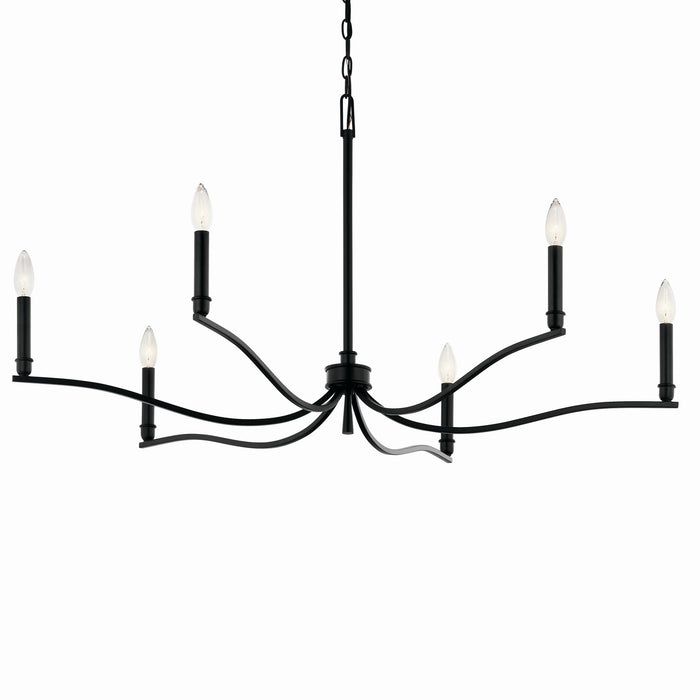 Myhouse Lighting Kichler - 52696BK - Six Light Chandelier - Malene - Black