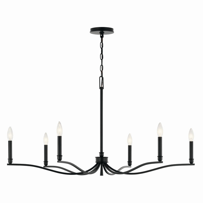 Myhouse Lighting Kichler - 52696BK - Six Light Chandelier - Malene - Black