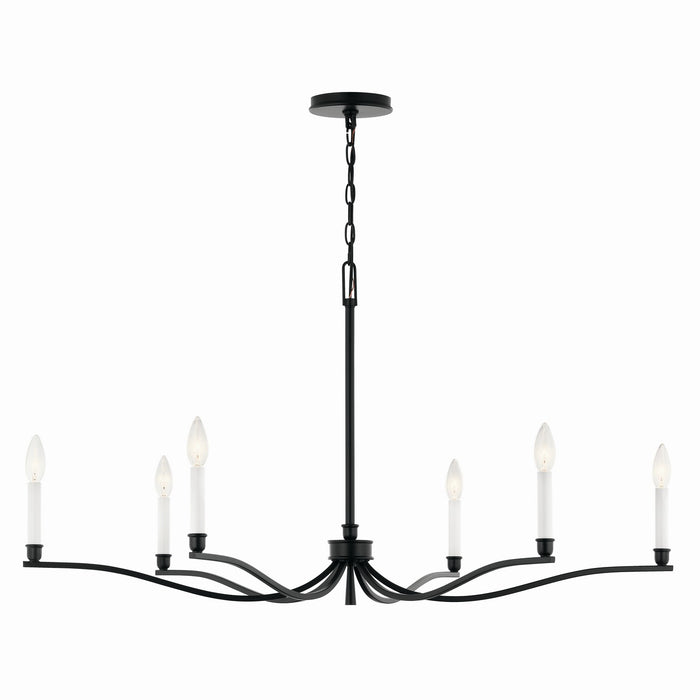 Myhouse Lighting Kichler - 52696BK - Six Light Chandelier - Malene - Black