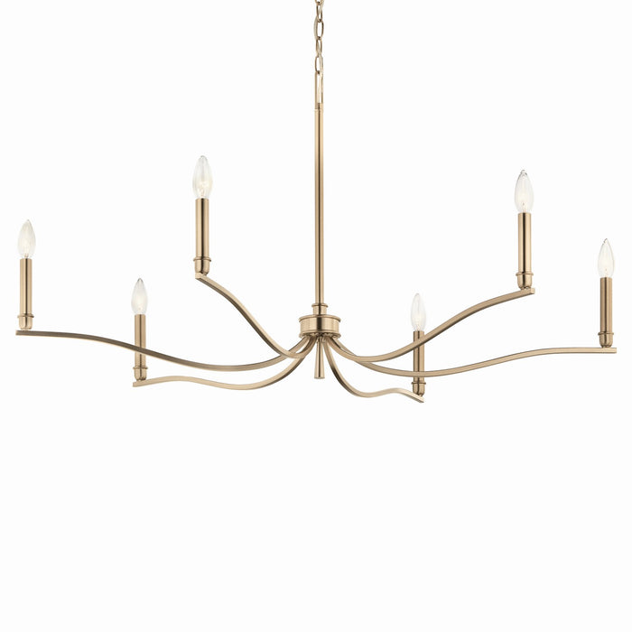 Myhouse Lighting Kichler - 52696CPZ - Six Light Chandelier - Malene - Champagne Bronze