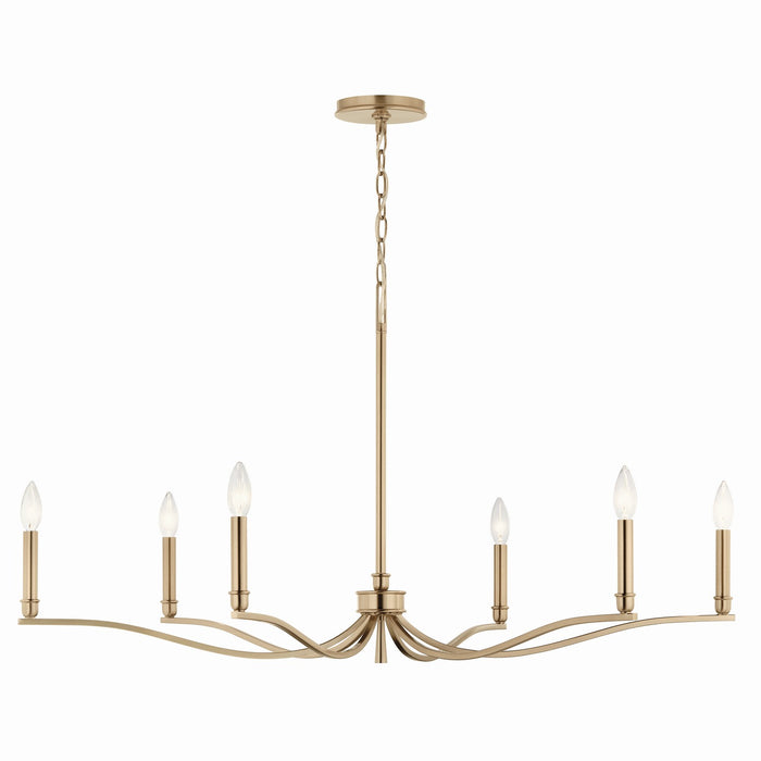 Myhouse Lighting Kichler - 52696CPZ - Six Light Chandelier - Malene - Champagne Bronze