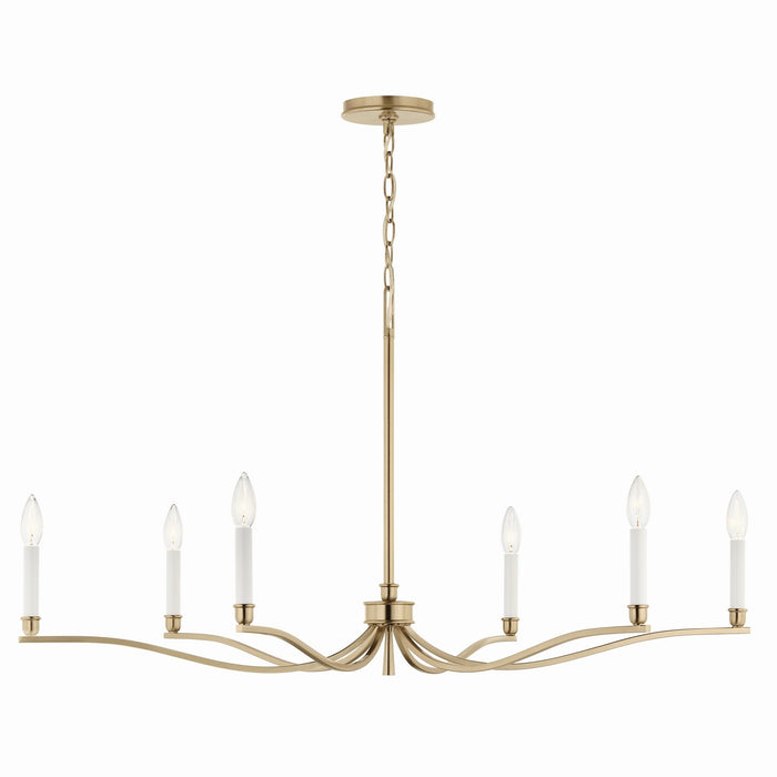 Myhouse Lighting Kichler - 52696CPZ - Six Light Chandelier - Malene - Champagne Bronze