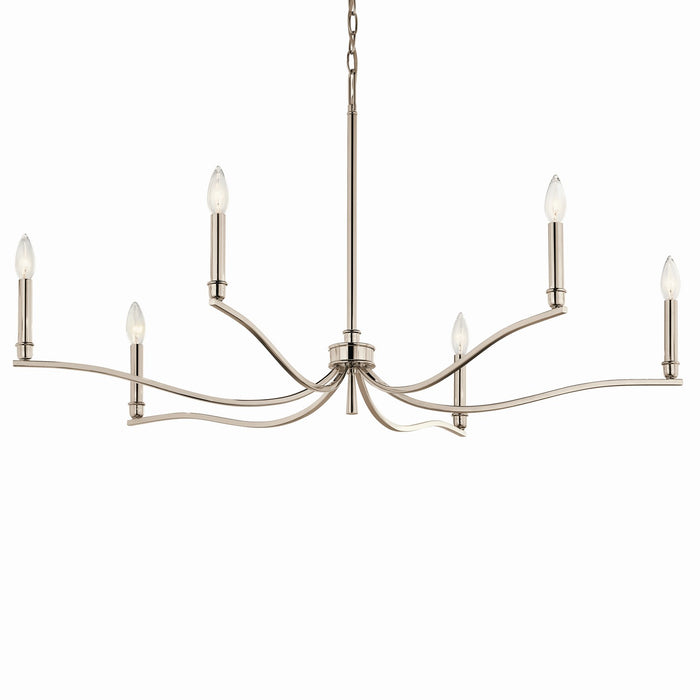 Myhouse Lighting Kichler - 52696PN - Six Light Chandelier - Malene - Polished Nickel