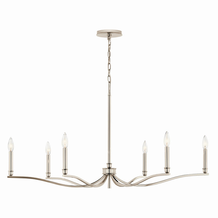 Myhouse Lighting Kichler - 52696PN - Six Light Chandelier - Malene - Polished Nickel