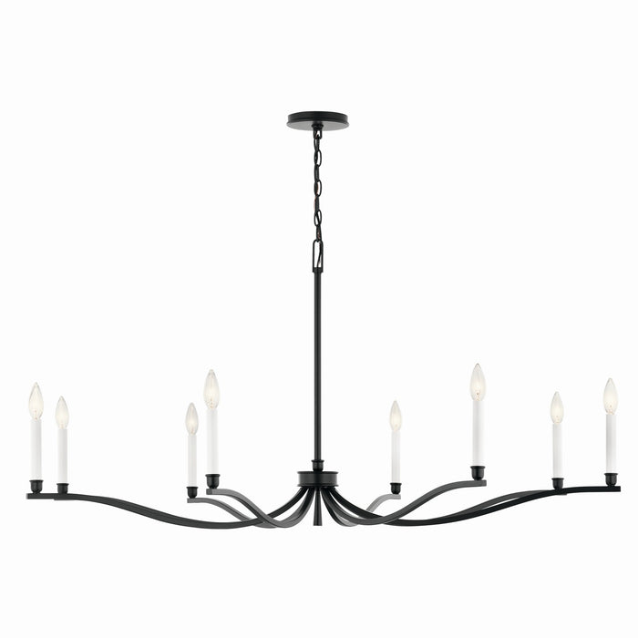 Myhouse Lighting Kichler - 52697BK - Eight Light Chandelier - Malene - Black