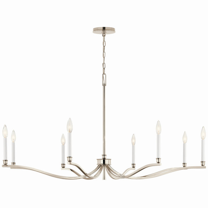 Myhouse Lighting Kichler - 52697PN - Eight Light Chandelier - Malene - Polished Nickel