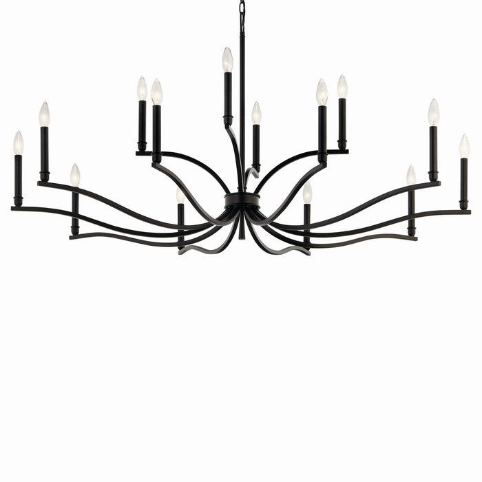 Myhouse Lighting Kichler - 52698BK - 14 Light Chandelier - Malene - Black