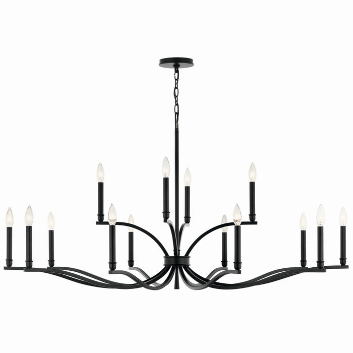 Myhouse Lighting Kichler - 52698BK - 14 Light Chandelier - Malene - Black