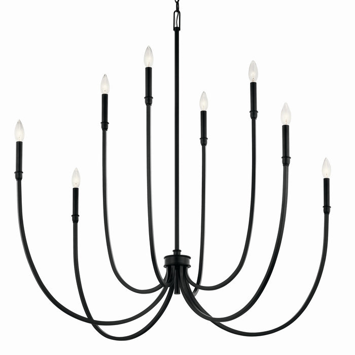 Myhouse Lighting Kichler - 52699BK - Eight Light Foyer Chandelier - Malene - Black