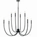 Myhouse Lighting Kichler - 52699BK - Eight Light Foyer Chandelier - Malene - Black