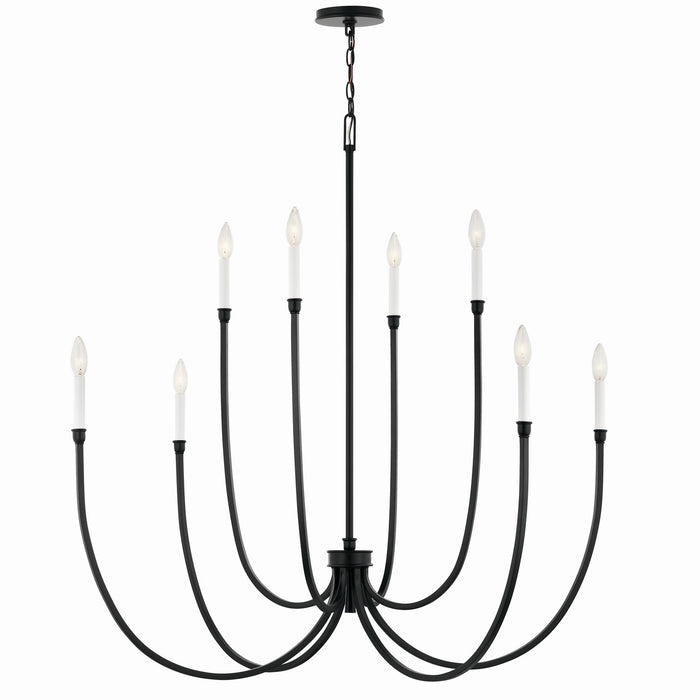 Myhouse Lighting Kichler - 52699BK - Eight Light Foyer Chandelier - Malene - Black