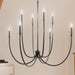 Myhouse Lighting Kichler - 52699BK - Eight Light Foyer Chandelier - Malene - Black