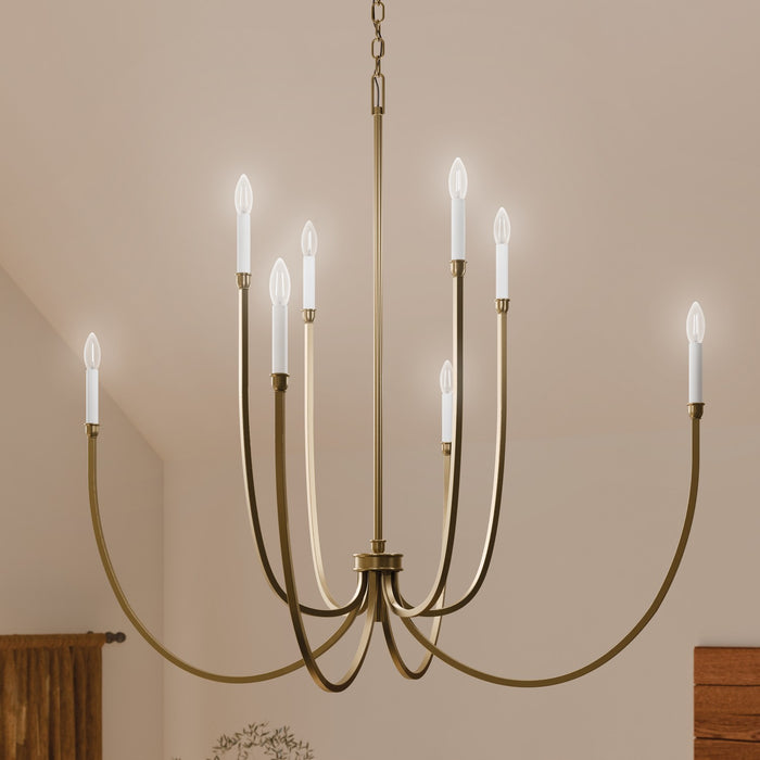 Myhouse Lighting Kichler - 52699CPZ - Eight Light Foyer Chandelier - Malene - Champagne Bronze