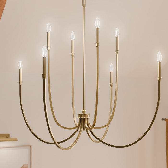 Myhouse Lighting Kichler - 52699CPZ - Eight Light Foyer Chandelier - Malene - Champagne Bronze