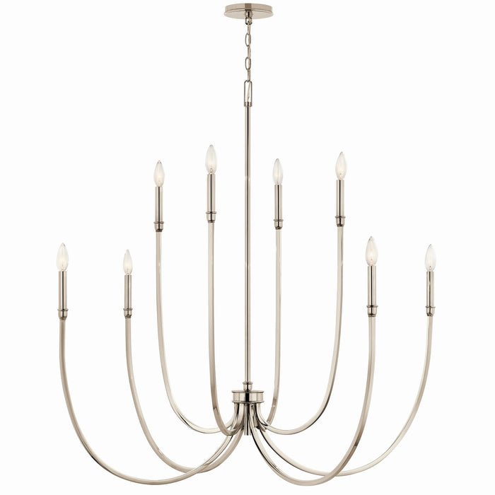 Myhouse Lighting Kichler - 52699PN - Eight Light Foyer Chandelier - Malene - Polished Nickel