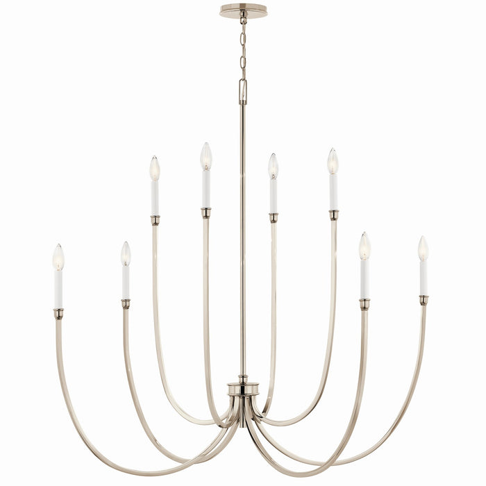 Myhouse Lighting Kichler - 52699PN - Eight Light Foyer Chandelier - Malene - Polished Nickel