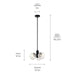 Myhouse Lighting Kichler - 52700BK - Three Light Chandelier - Silvarious - Black