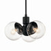 Myhouse Lighting Kichler - 52700BKCLR - Three Light Chandelier - Silvarious - Black