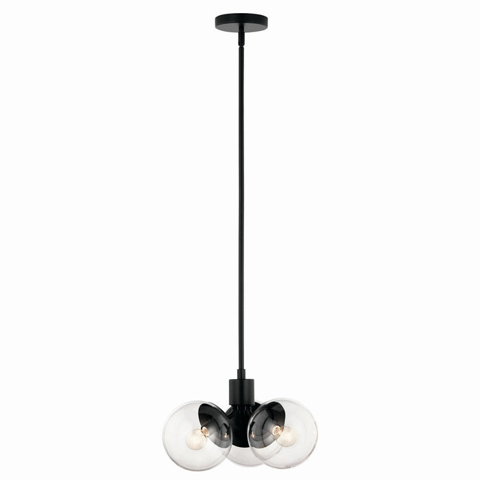 Myhouse Lighting Kichler - 52700BKCLR - Three Light Chandelier - Silvarious - Black