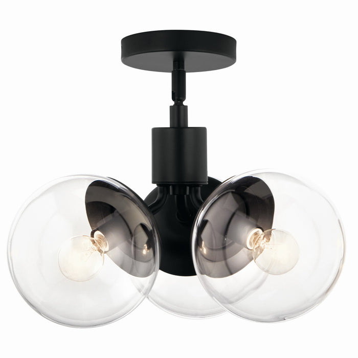 Myhouse Lighting Kichler - 52700BKCLR - Three Light Chandelier - Silvarious - Black