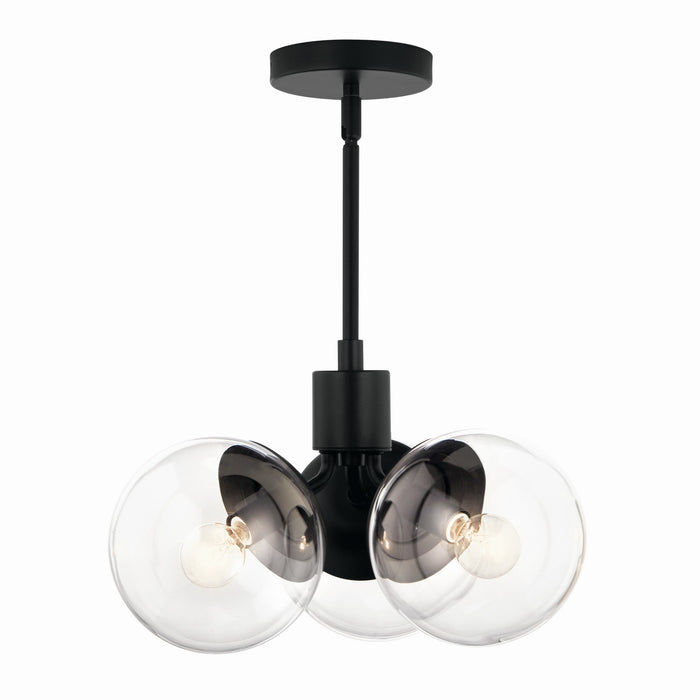 Myhouse Lighting Kichler - 52700BKCLR - Three Light Chandelier - Silvarious - Black