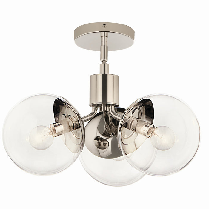 Myhouse Lighting Kichler - 52700PNCLR - Three Light Chandelier - Silvarious - Polished Nickel